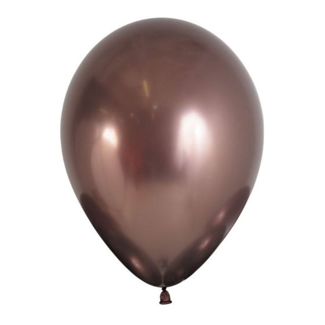 Set of 50 Sempertex 30cm metallic truffle balloons, perfect for elegant party decorations and celebrations.