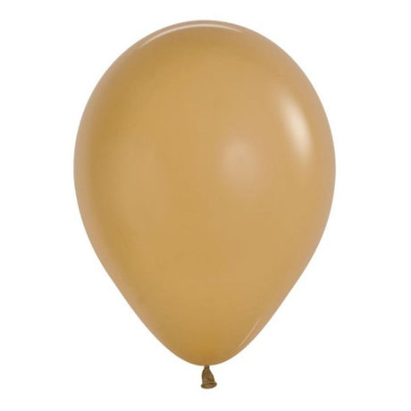 Sempertex 30cm Fashion Latte 073 balloons in a 25-pack, perfect for elegant event decor with a warm latte color.