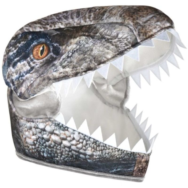 Vibrant Jurassic Into The Wild Deluxe Mask for costume lovers, featuring stunning dinosaur designs, 25cm x 22cm.