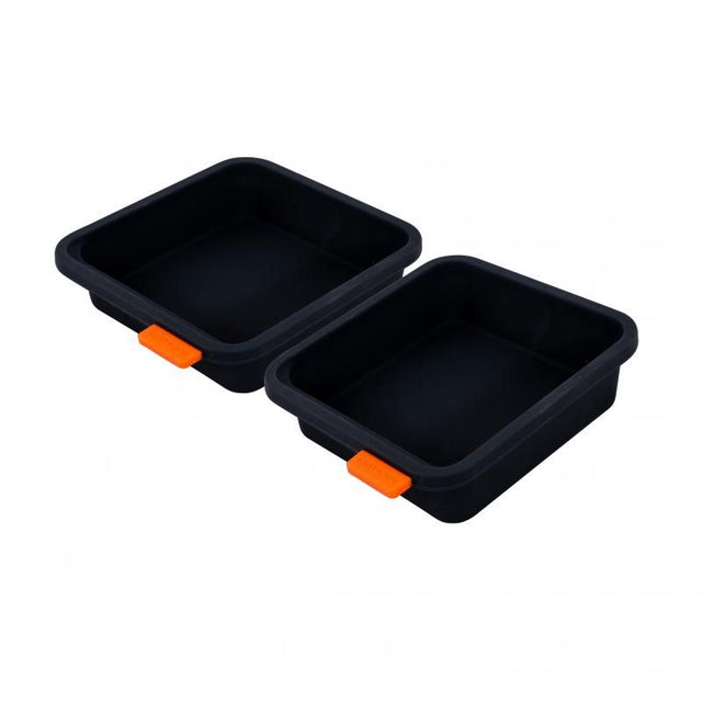 Set of 2 Bakemaster Divider Trays, 13 x 3.5cm; durable, non-stick, perfect for efficient meal prep and separation while baking.