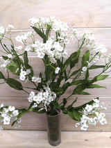 Large white artificial baby breath flower bush, perfect for elegant home decor and versatile for various themes.