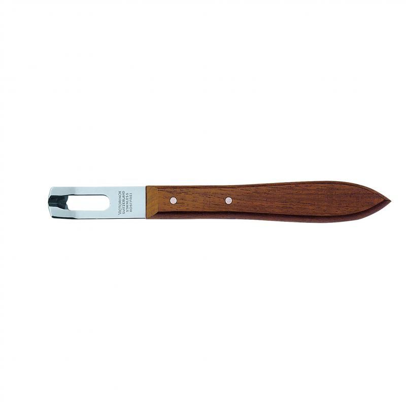 Lemon Decorator by Victorinox with a luxurious Bubinga wood handle and 5 cm stainless steel blade for precise lemon garnish.