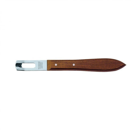 Lemon Decorator by Victorinox with a luxurious Bubinga wood handle and 5 cm stainless steel blade for precise lemon garnish.