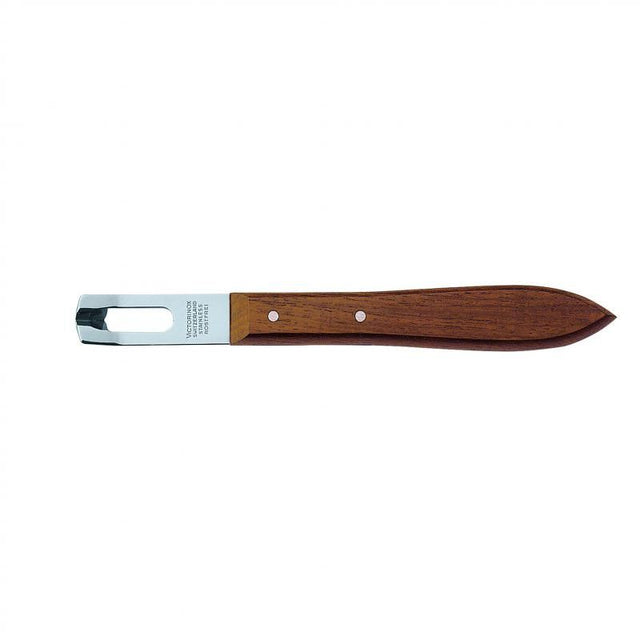 Lemon Decorator by Victorinox with a luxurious Bubinga wood handle and 5 cm stainless steel blade for precise lemon garnish.