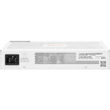 Aruba Instant On 1830 8G switch with 8 Gigabit ports and 4 PoE ports, ideal for small business networking and device connectivity.