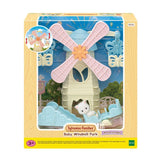 Colorful baby windmill park playset featuring butterfly gondolas, tulip see-saw, and flower slide for imaginative play.