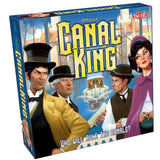 "Canal King board game, featuring enchanting Bruges canals, strategic navigation, and competitive gameplay for family fun."