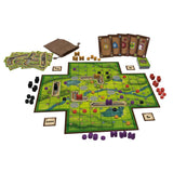 "Board game featuring Scottish Highlands, strategy, and clan rivalry for 2-6 players."