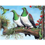 Holdson 300XL puzzle featuring vibrant Pohutukawa and Kereru artwork, designed for young puzzlers aged 8+ in eco-friendly materials.