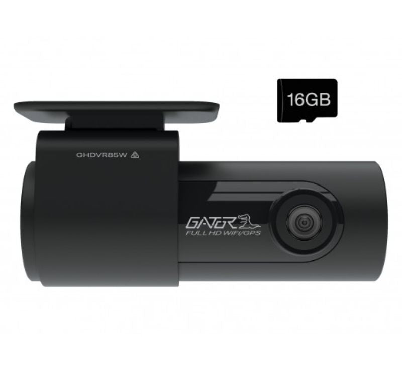 GATOR - 16GB 1080P FULL HD DASH CAM WITH WIFI/GPS