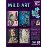 Holdson Puzzle featuring a White Lion in vibrant 'anthropomorphic realism' by Heather Gauther, eco-friendly and engaging.