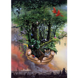 Holdson 500XLpc puzzle featuring Harro Maass's vibrant rainforest art, promoting eco-awareness and family fun.