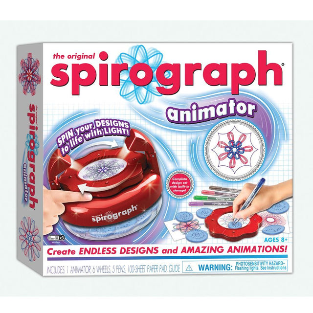 Spirograph - Animator: A creative toy for making spiral art that animates with motion and light effects, enhancing fine motor skills.