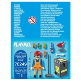 Playmobil Street Cleaner set featuring a character with realistic tools for imaginative play and environmental education.