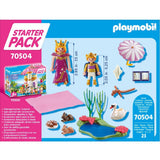 Playmobil Small Royal Picnic Set featuring a Queen, Prince, picnic blanket, swan, rabbits, and hobbyhorse for imaginative play.