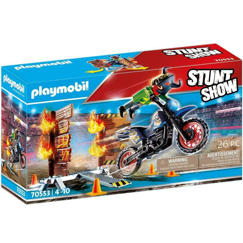 Playmobil - Motorcross with Fiery Wall