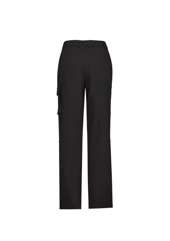 Women's Charcoal Cargo Pant in Size 18, featuring breathable twill fabric, multiple pockets, and a comfort waistband for flexibility.