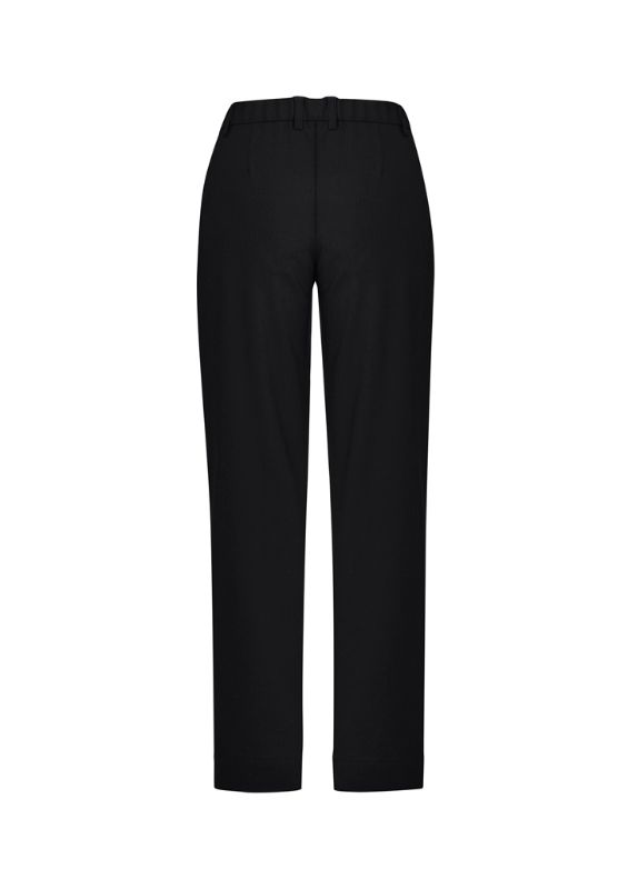 Women's straight leg black pants in size 14 from Biz Collection, featuring a comfort waistband and practical pockets.