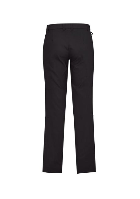 Men's straight leg pant in charcoal, size 102, featuring breathable twill fabric, comfy waistband, and practical side pockets.