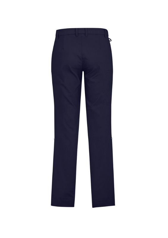 Men's Navy Straight Leg Pants (Size 72) featuring lightweight, breathable fabric with pockets and flexible waistband for comfort.