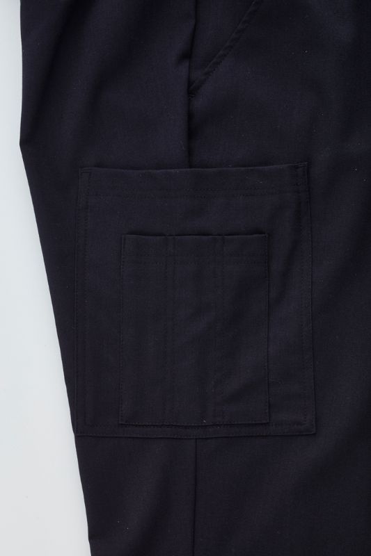 Men's Charcoal Cargo Pants with Comfort Waist, multiple pockets, breathable twill fabric, versatile for work and leisure.