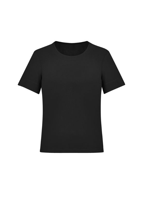 Women's Marley Jersey S/S Top in black, 3XL, featuring lightweight, stretchy fabric for comfort and versatile styling.