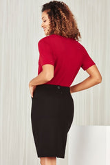 Womens Marley Cherry S/S Top in 3XL, soft stretch fabric, versatile for work or casual, lightweight and easy care.