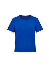 Women's Electric Blue Marley Jersey S/S Top in XXS, lightweight and comfortable, perfect for casual or professional wear.