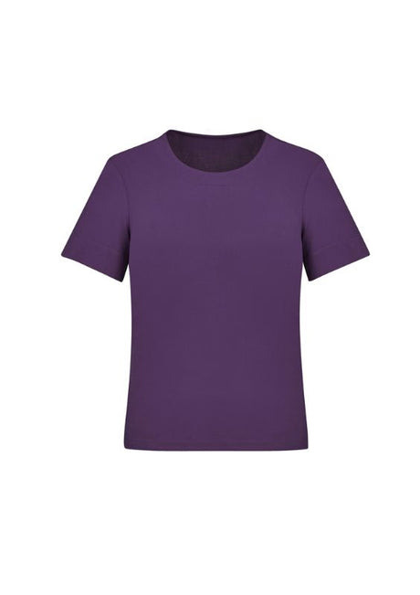 Women's Marley Jersey Short Sleeve Top in vibrant purple, size XXS, featuring lightweight fabric for comfort and style.