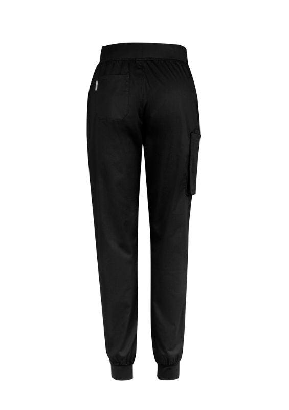 Men's black jogger scrub pant in 2XL, featuring a comfortable drawstring waistband, antibacterial treatment, and stylish fit.