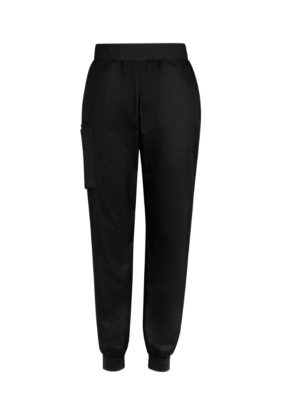 Men's Riley Slim Leg Jogger Scrub Pants in Black (XS) featuring a comfortable knit waistband and antibacterial treatment.