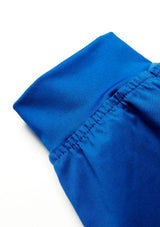 Men's Electric Blue jogger scrub pants with slim leg, adjustable waistband, and antibacterial fabric for comfort and hygiene.