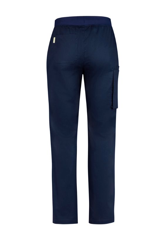 Men's Riley Midnight Navy Scrub Pant in 3XL, featuring breathable fabric, adjustable knit waistband, and contemporary straight-cut style.