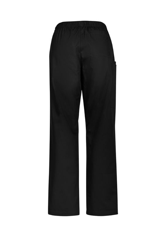 Women's Tokyo Scrub Pant in Black, XXS, features a straight leg, cargo pockets, elastic waistband, and antibacterial fabric.