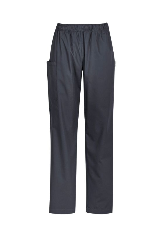 Women's charcoal Tokyo scrub pants in XXS, featuring a drawstring, straight-leg fit, and cargo pockets for healthcare professionals.