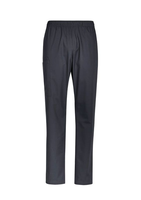 Men's charcoal scrub pants in size XL with cargo pockets, elastic waistband, and tapered leg for a professional look.