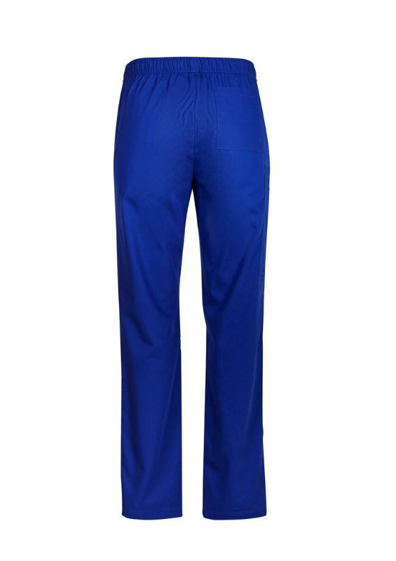 Royal blue men's TokyoScrub Pant from Biz Collection, featuring cargo pockets, elastic waistband, and tapered legs for a modern fit.