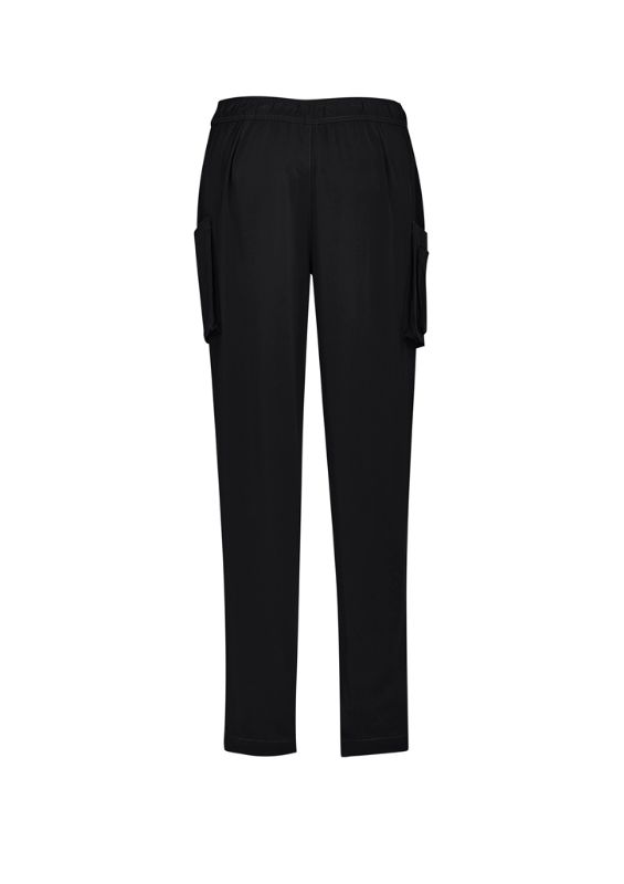 Women's black Avery multi-pocket scrub pants in size XXS with a tapered leg fit, designed for comfort and functionality.