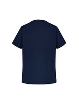 Men's Tokyo V-Neck Scrub Top in Midnight Navy, featuring antimicrobial fabric, multiple pockets, and a polished V-neck design.