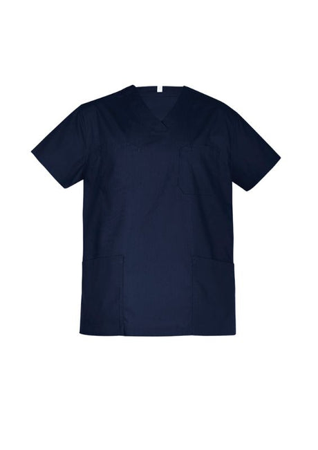 Unisex reversible scrub top in Midnight Navy, 2XL, featuring pockets and durable fabric for healthcare professionals.