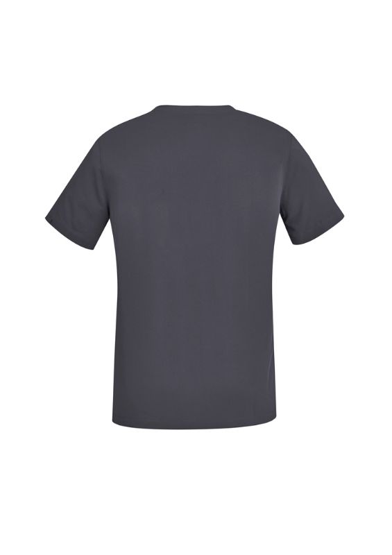 Women's Charcoal Avery V-Neck Scrub Top in Size 2XL, featuring pockets, wicking fabric for comfort, and a stylish fit.