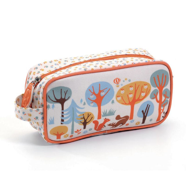 Set of 3 whimsical pencil cases featuring playful squirrel designs, perfect for organizing stationery and inspiring creativity.