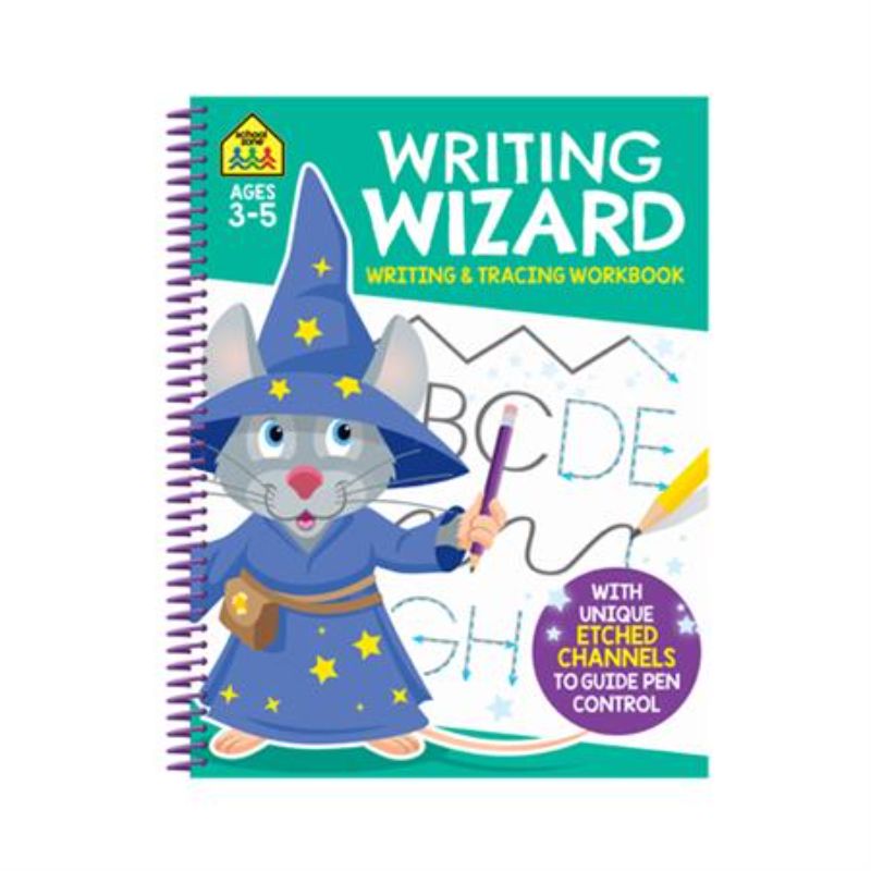Tracing and Writing Book for preschoolers, featuring debossed lettering for tracing letters and numbers, enhancing literacy skills.
