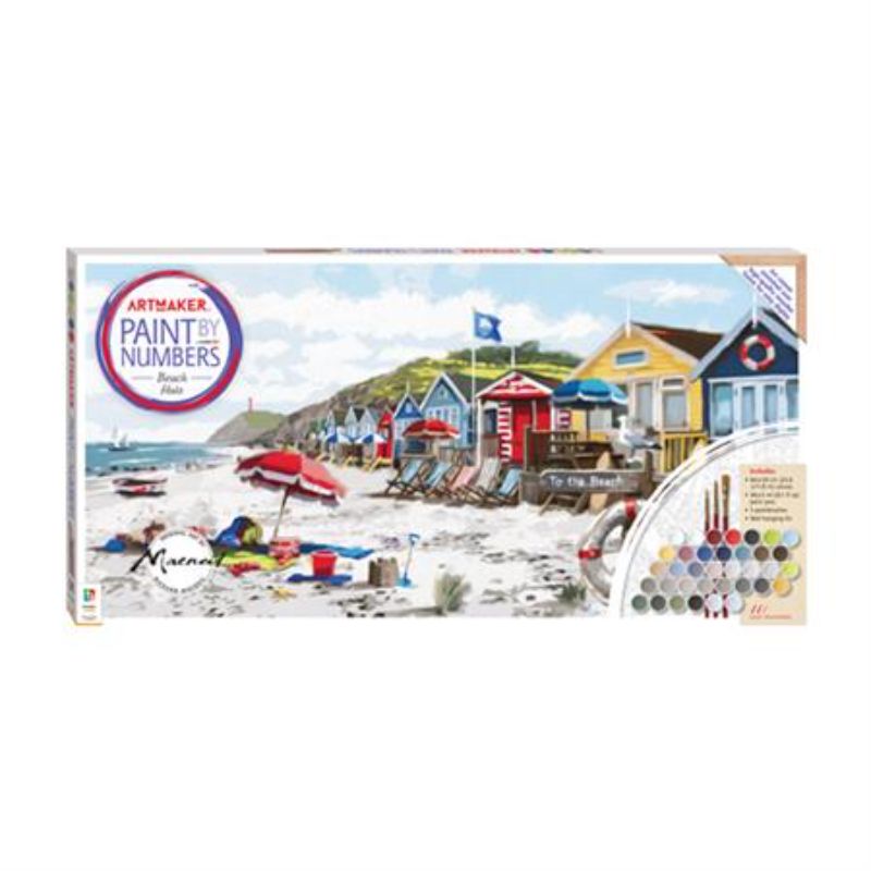 Paint by Numbers Canvas - Art Maker Beach Huts