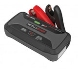 Compact Projecta Intelli-Start 900A lithium jumpstarter with fast recharge, LED light, and USB power bank for versatile vehicle support.