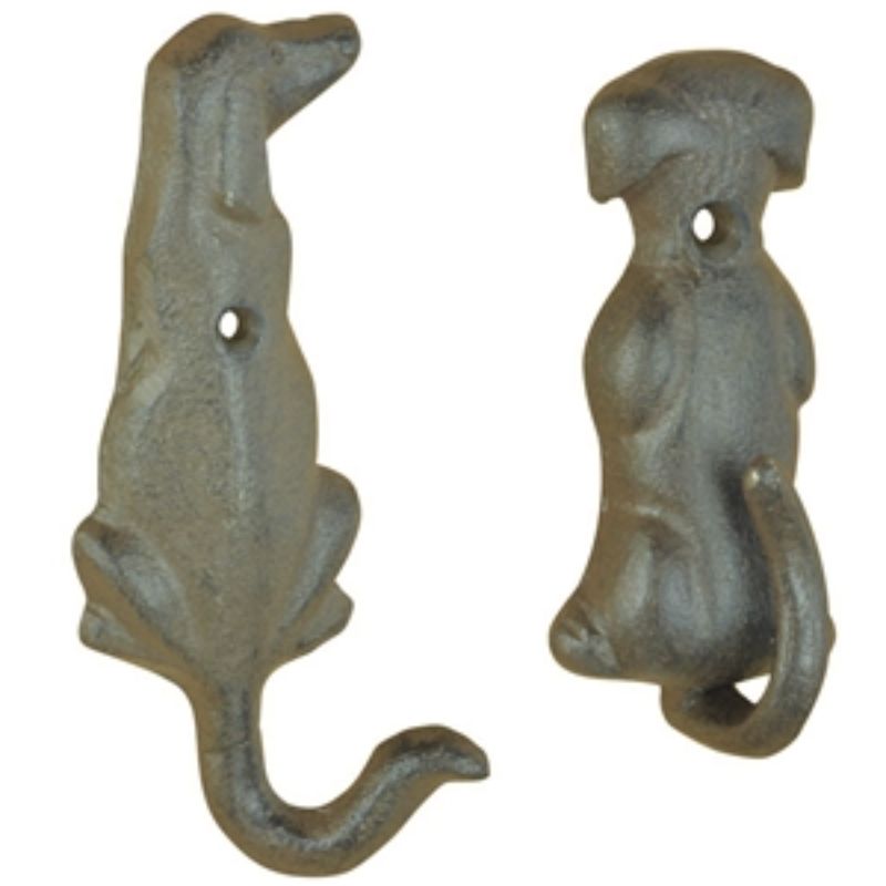 Hook - Cast Iron Dog Tail 3 x 6 x 14cm (Set of 12 Asstd)