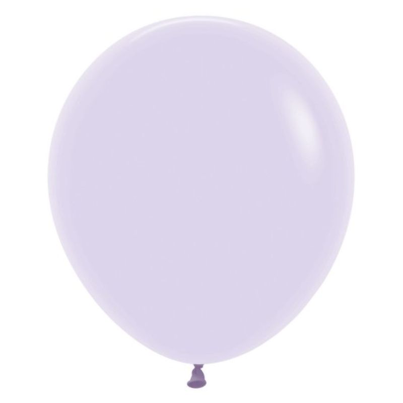 Pastel matte lilac latex balloons, 45cm, pack of 6, perfect for elegant celebrations and festive decorations.