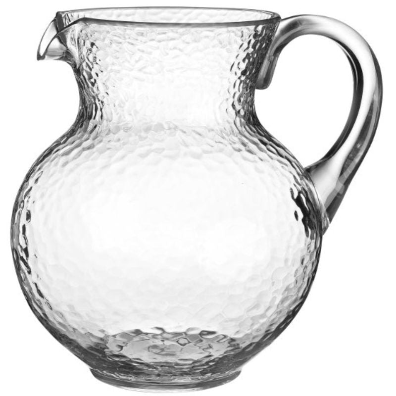 Clear plastic Margarita pitcher jug, 2.6L capacity, stylish and durable for outdoor gatherings and easy pouring.