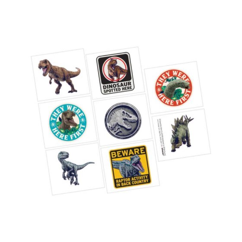 Jurassic Into The Wild Tattoos - Pack of 8