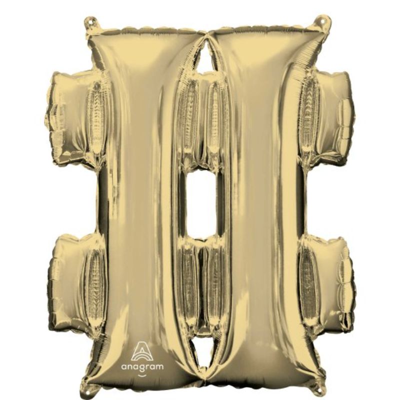 Elegant 86cm self-sealing white gold foil balloon, perfect for birthdays and celebrations, adds glamour to any decor.